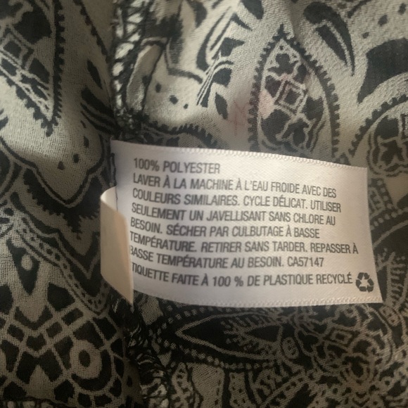 Xhilaration Black and White Bohemian Swim Cover-Up or wear T-Shirt with Jeans - Picture 6 of 6